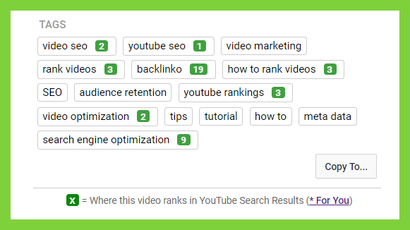 youtube video marketing tags